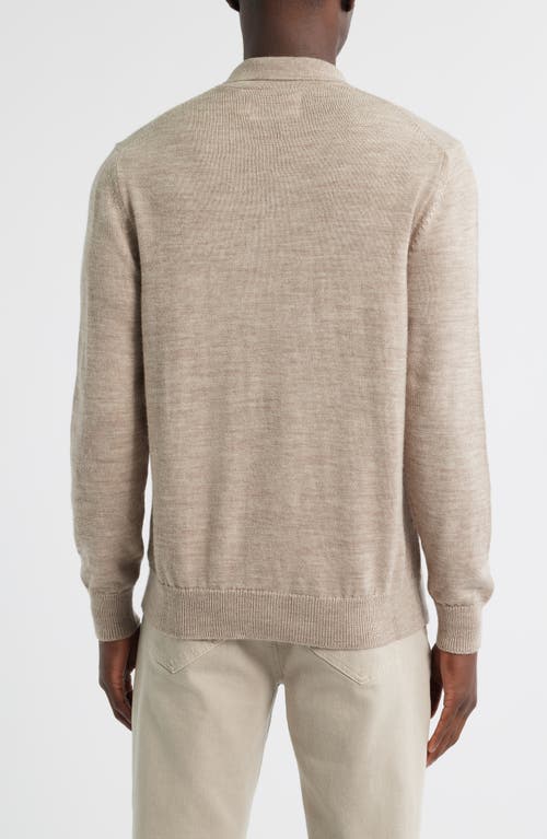 Alex Crane  Anchor Merino Wool Polo Sweater In Neutral