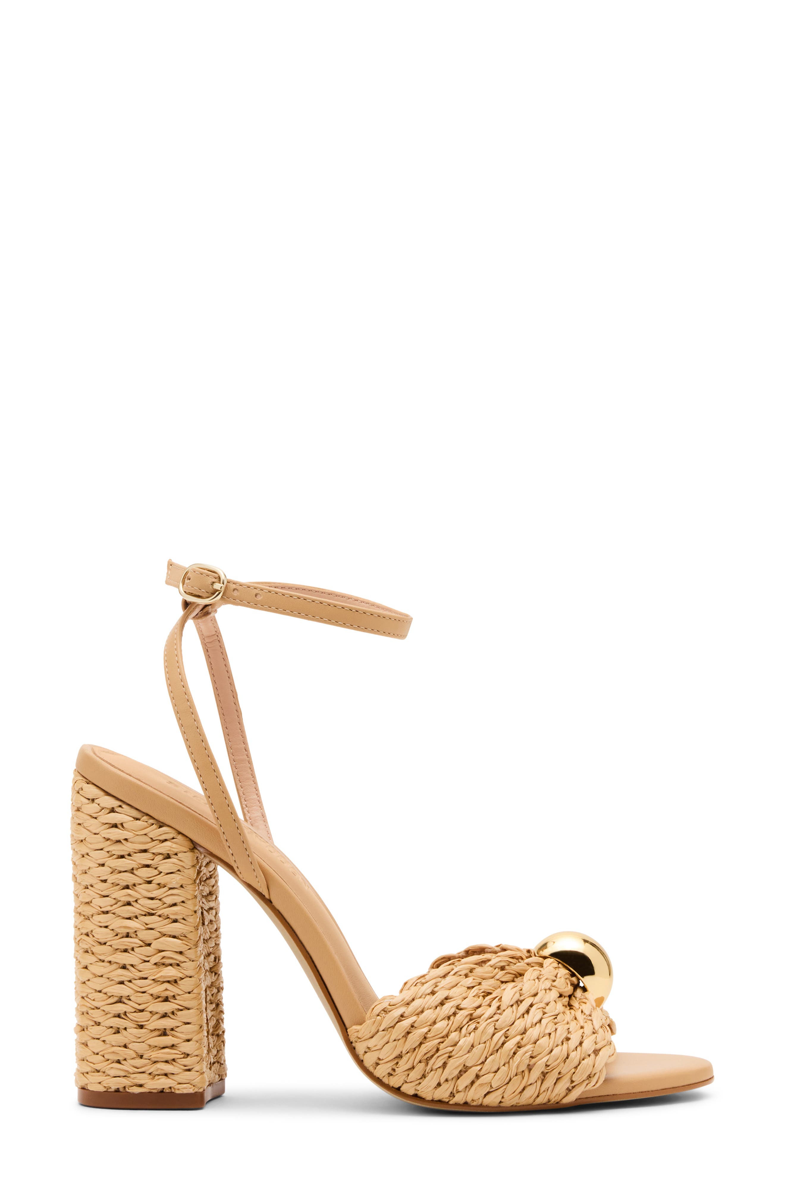 Steve Madden Cheyla Ankle Strap Sandal, Alternate, color, Natural Raffia