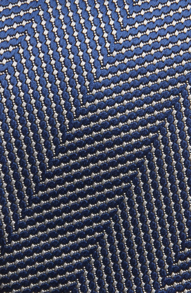 David Donahue Silk Stripe Tie, Alternate, color, Navy