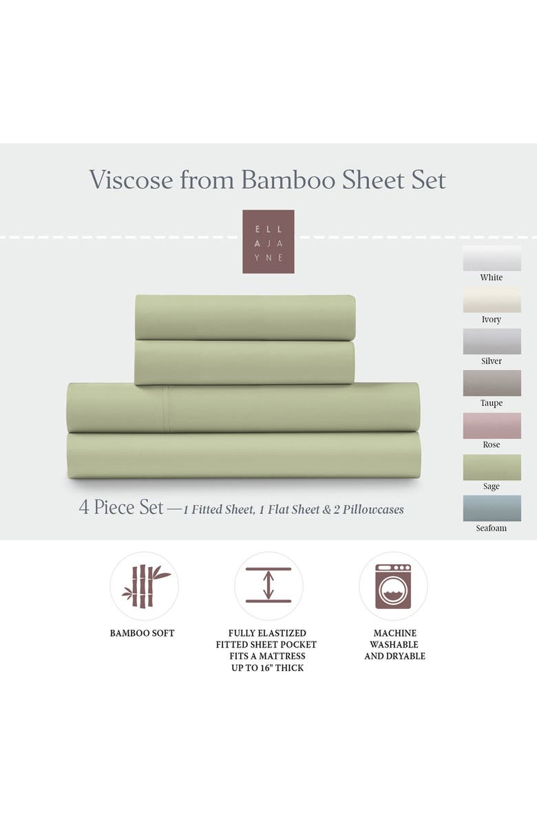 ELLA JAYNE HOME Deep Pocket 4-Piece Sheet Set, Alternate, color, Sage