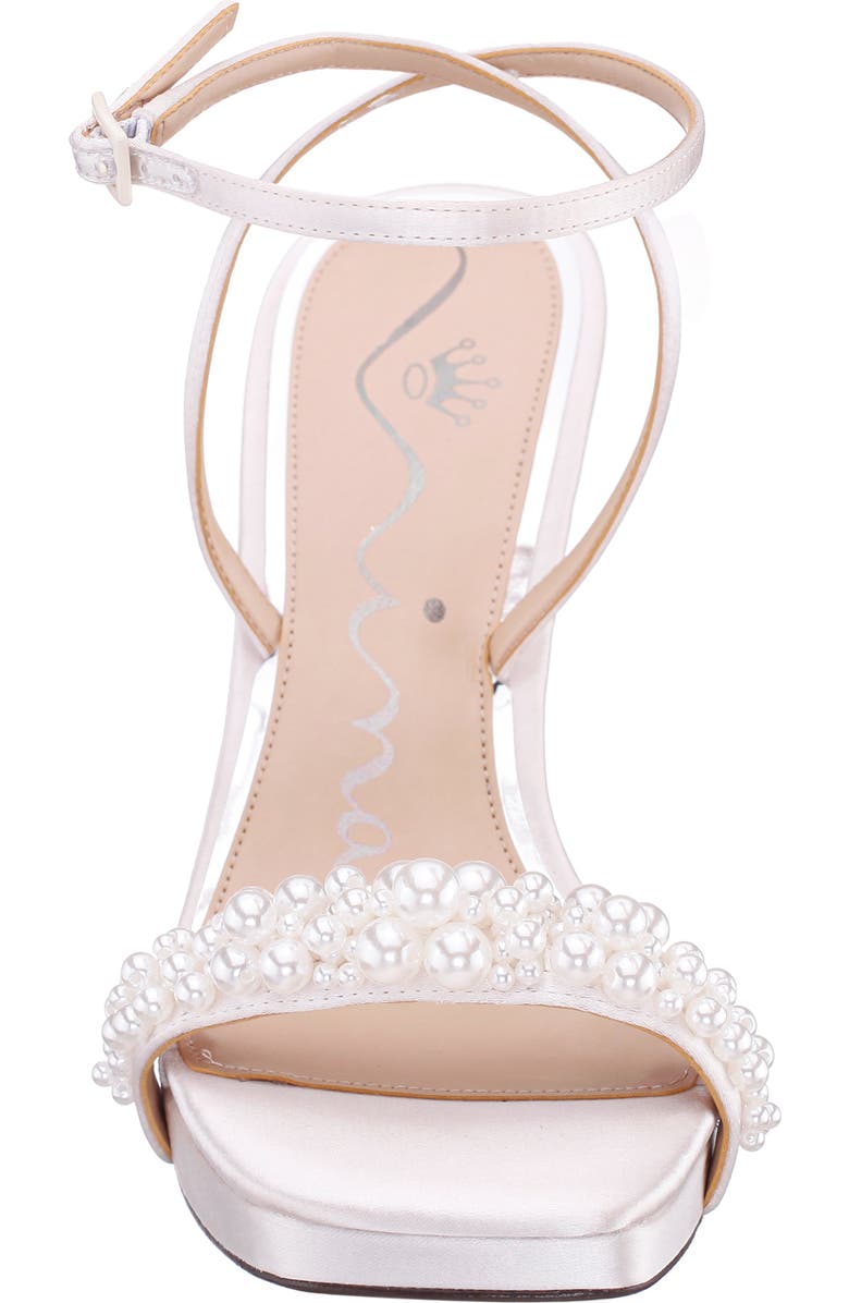 Nina Evette Ankle Strap Platform Sandal, Alternate, color, Ivory