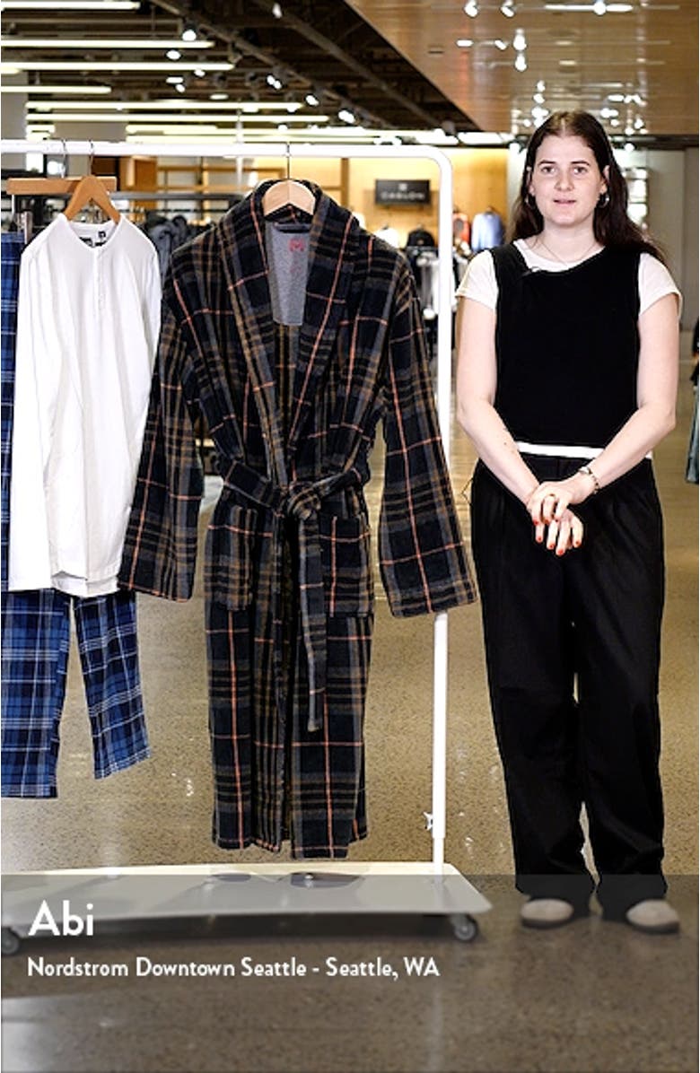 Nor'easter Plaid Fleece Robe, sales video thumbnail