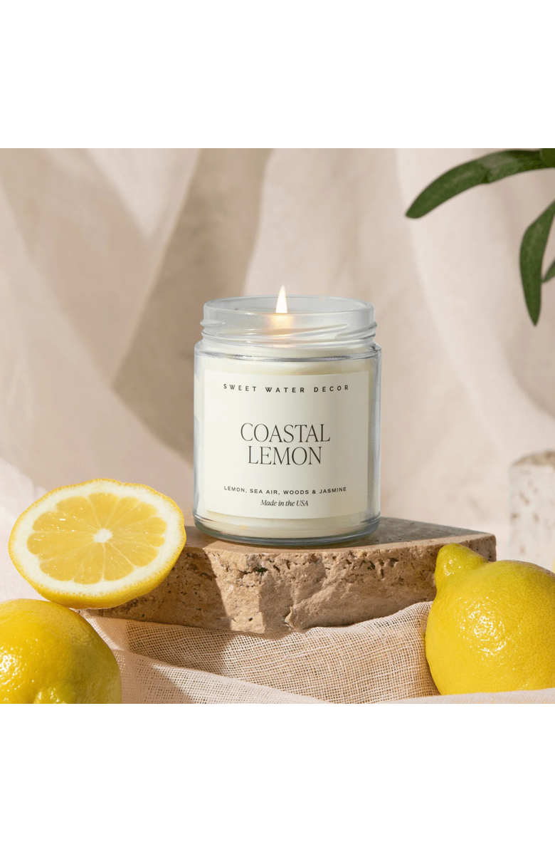 SWEET WATER DECOR 9oz Tinted Glass Jar Candle - Spa Scents, Alternate, color, Coastal Lemon