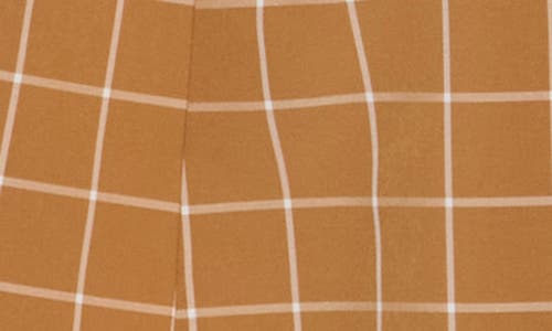Calvin Klein Gingham Check Belted Shirtdress In Orange