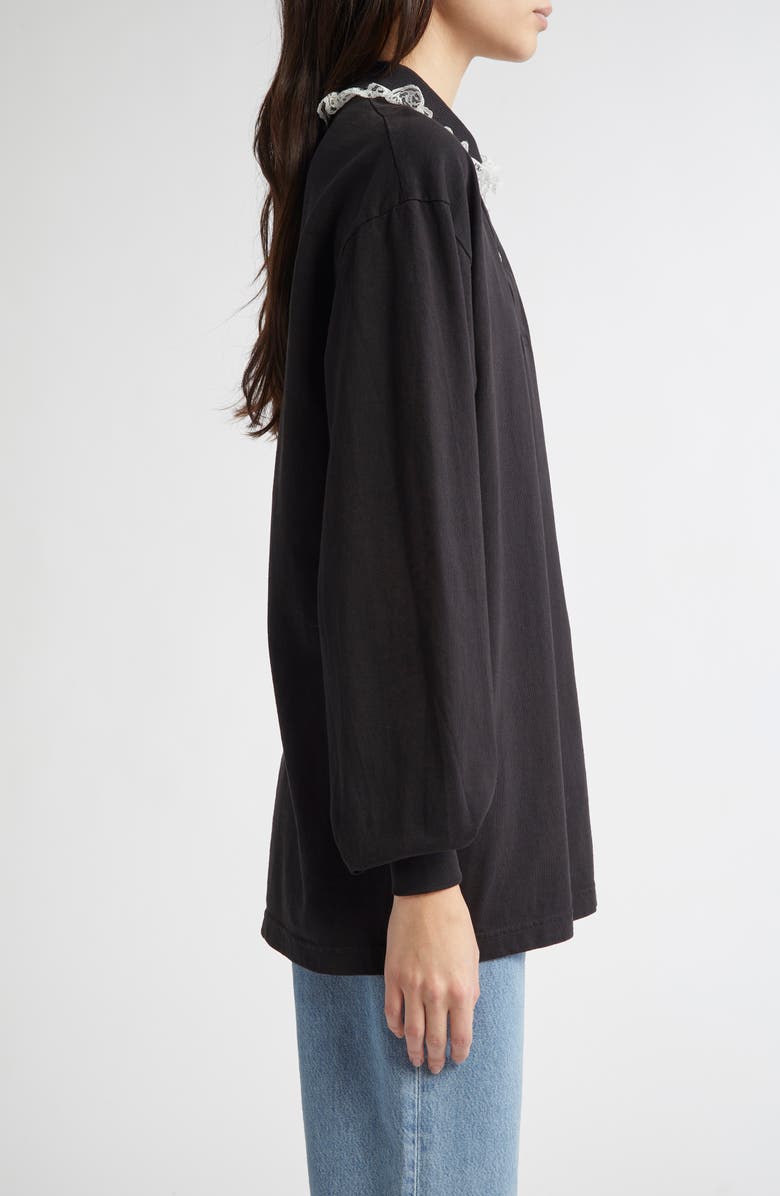 Tanner Fletcher Gender Inclusive Lace Trim Polo, Alternate, color,