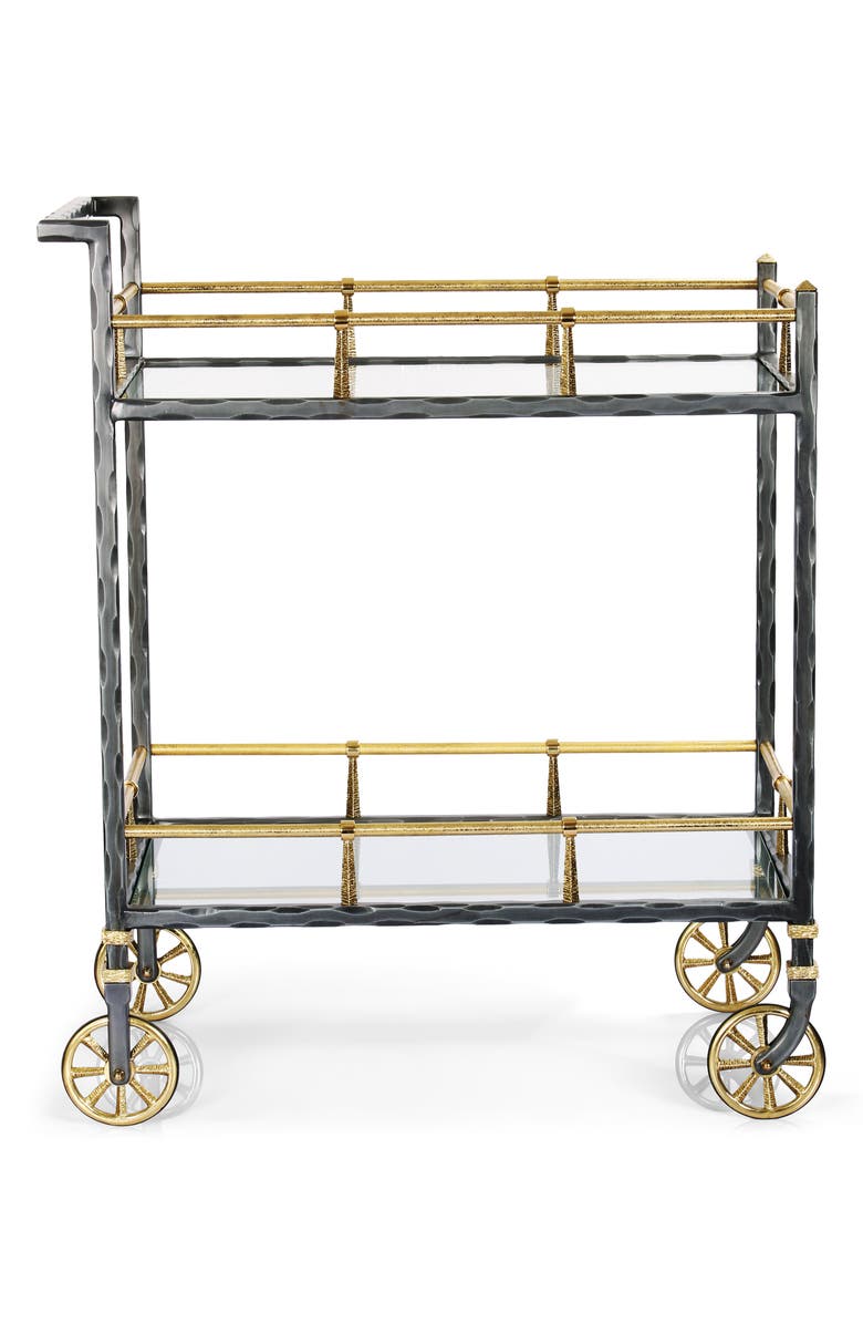Michael Aram Forged Bar Cart, Alternate, color, Iron/ Gold