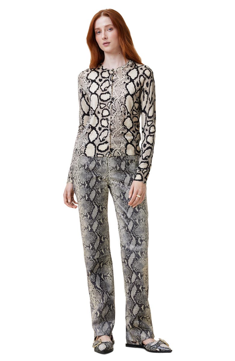 AllSaints Anouk Wool Cardigan, Alternate, color, Flow Ecru White