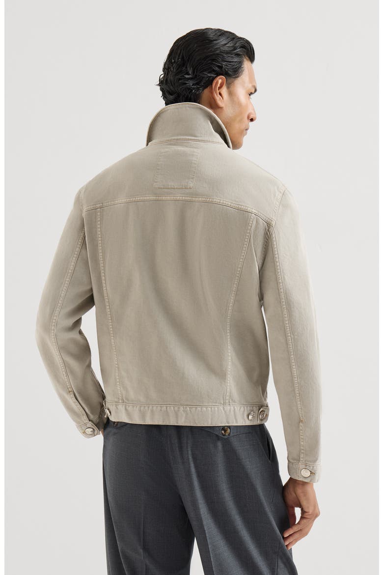 Denim four-pocket jacket, Alternate, color, Khaki