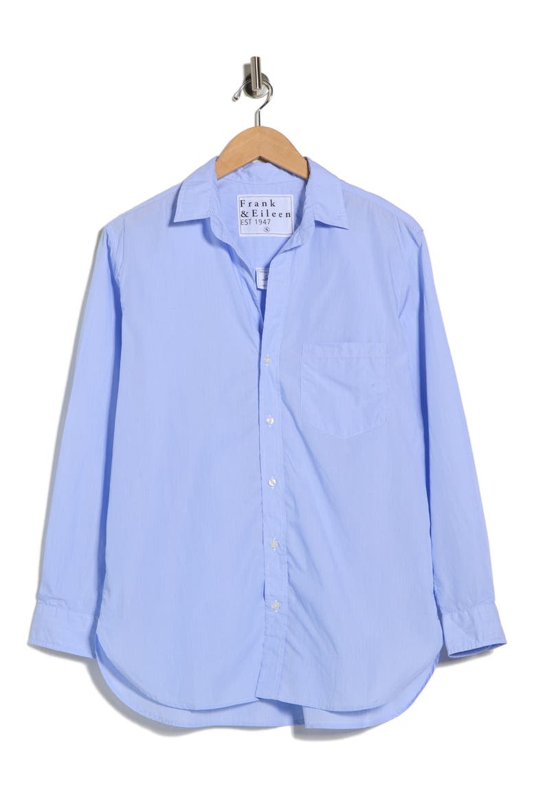 Joedy Relaxed Fit Stripe Button-Up Shirt, Alternate, color, THIN WHITE BLUE STRIPE