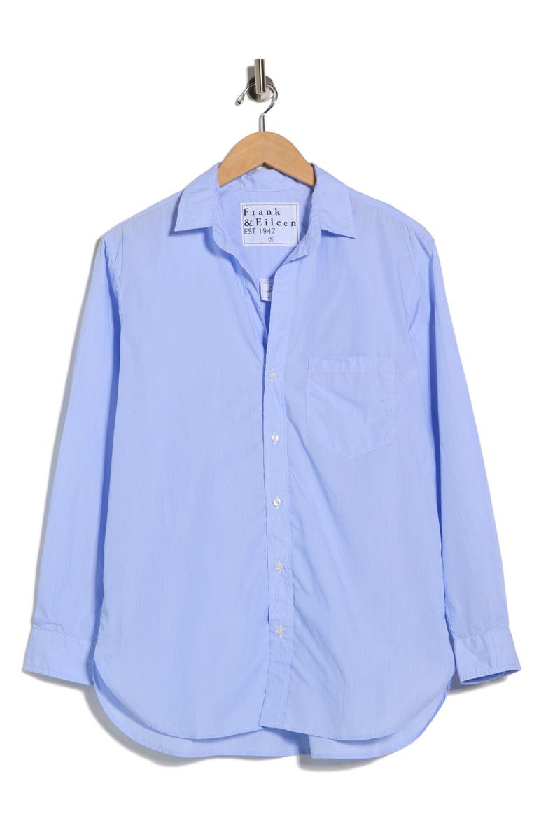 Frank & Eileen Joedy Relaxed Fit Stripe Button-Up Shirt, Main, color, Thin White Blue Stripe