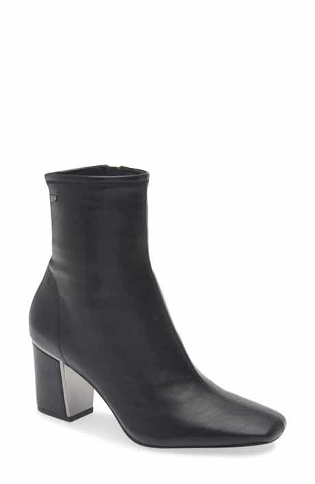 DKNY Cavale Square Toe Block Heel Boot