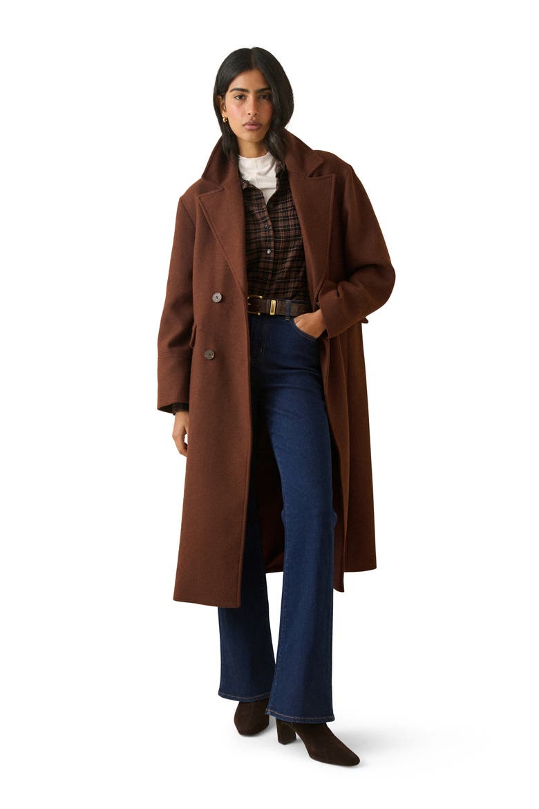 Delta Oversize Button-Up Shirt, Alternate, color, BROWN