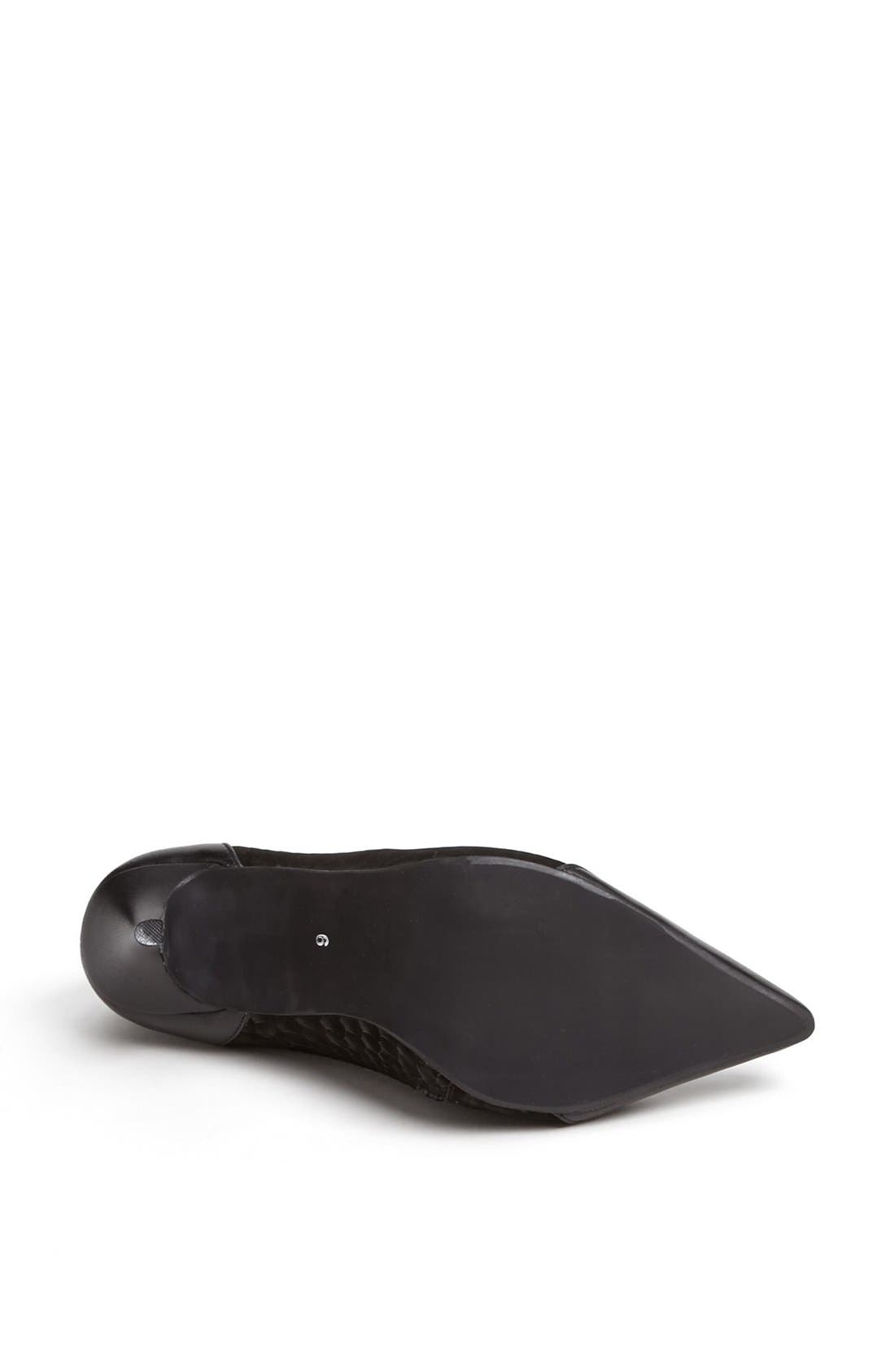 'Speil' Shootie Pump, Alternate, color, BLACK LEATHER/ BLACK PYTHON