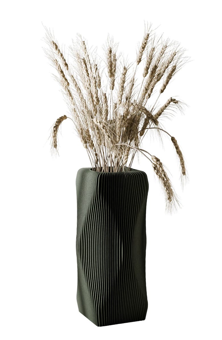 Modernized Pottery Xenova Vase, Main, color, Forest Green