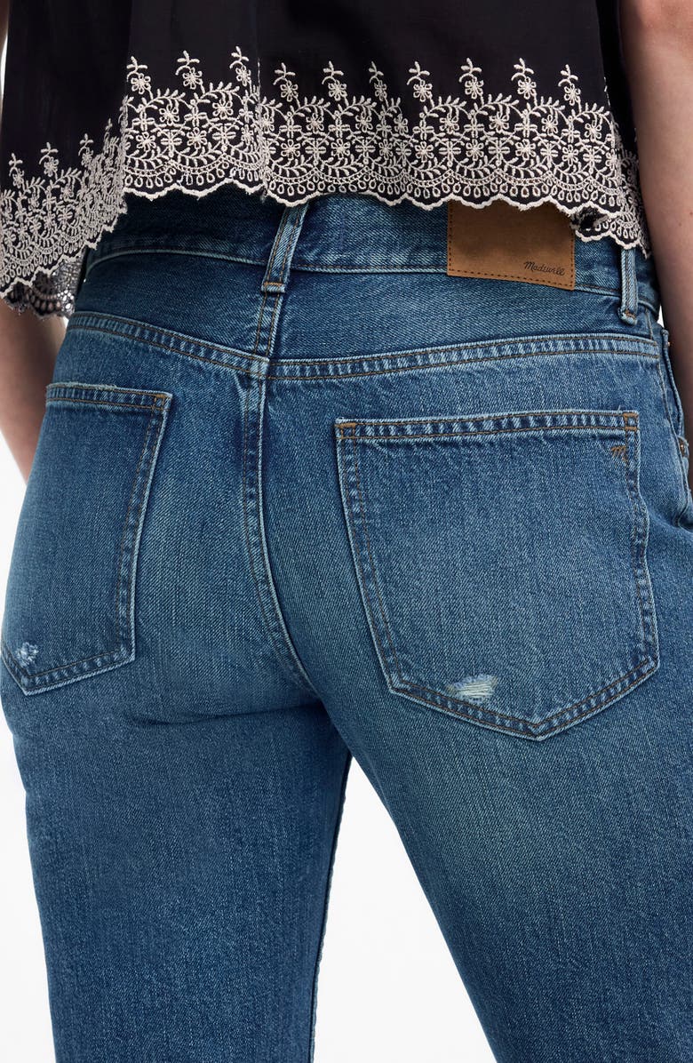 Madewell The Dean Easy Ankle Straight Leg Jeans, Alternate, color, Labette Wash