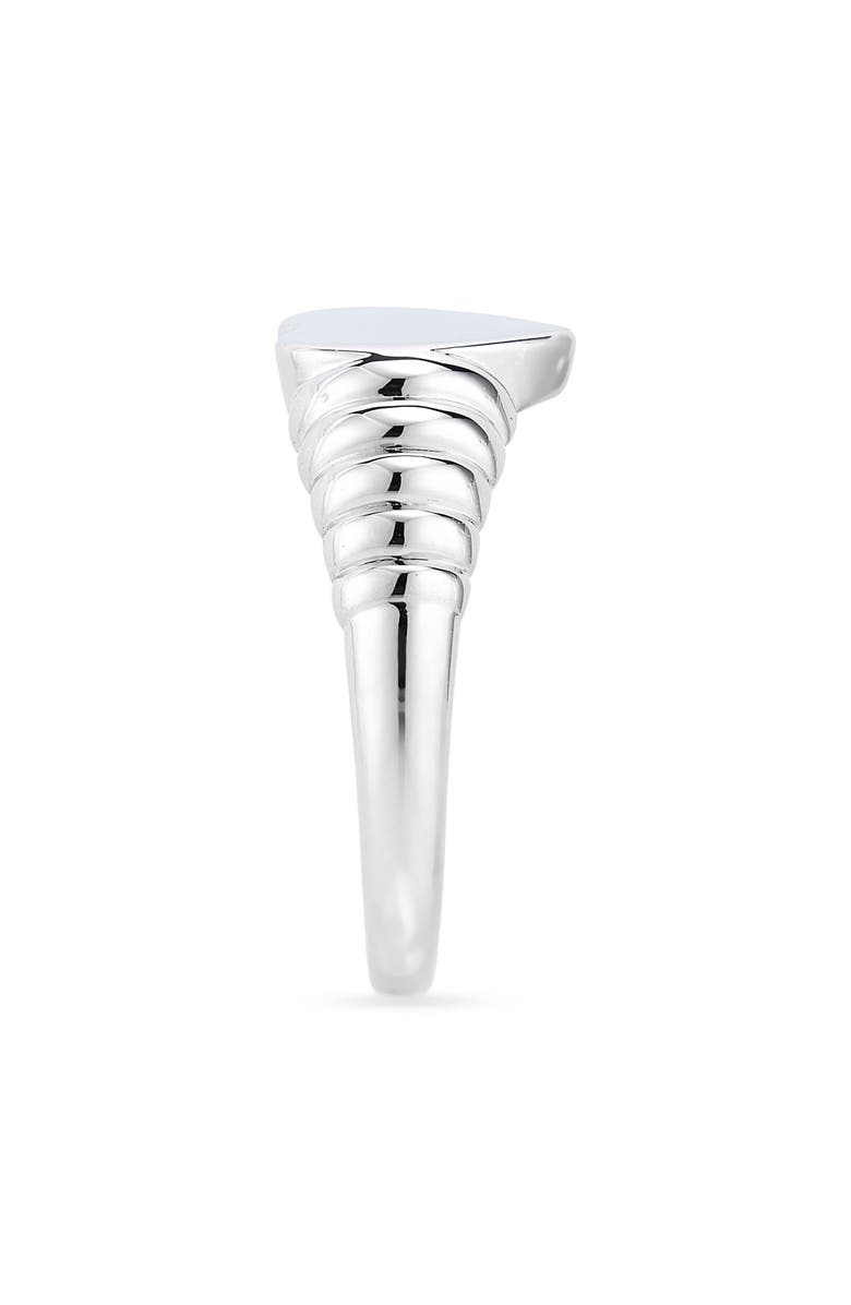 Sterling Forever Kayla Heart Shaped Signet Ring, Alternate, color, Silver