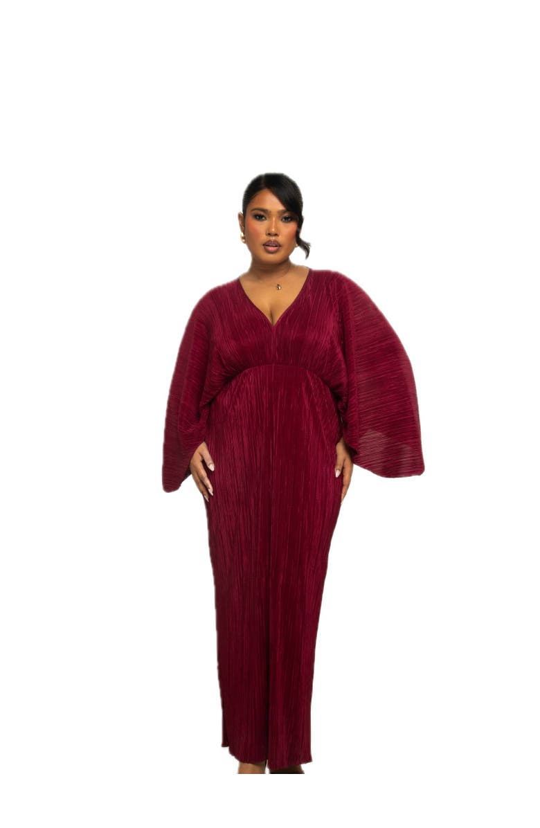 FASHION-SZN CURVE Long Sleeved Statement Maxi Dress, Main, color, 