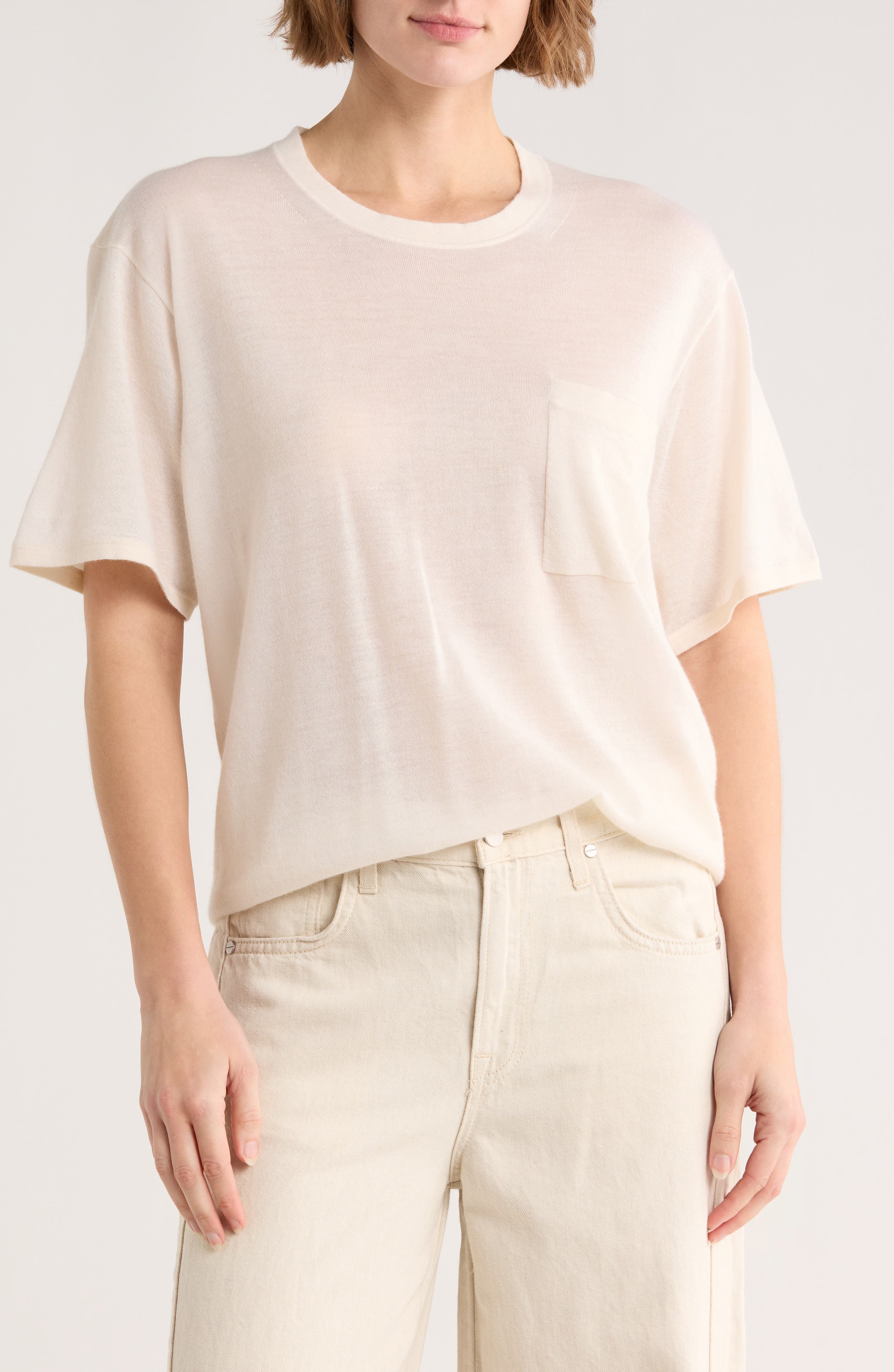 TWP Cashmere Knit Pocket T-Shirt