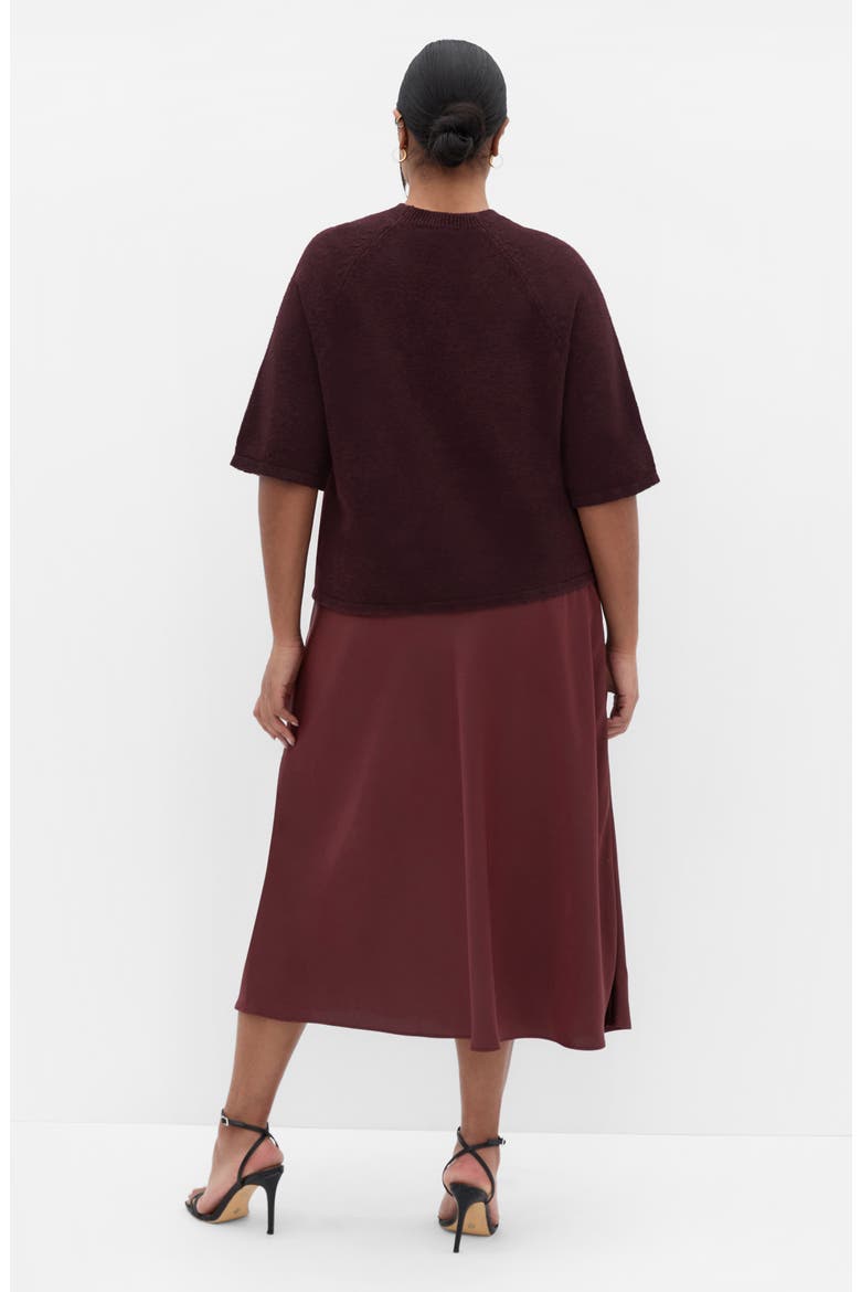 Miranda Midi Skirt, Alternate, color, CHOCOLATE CHERRY