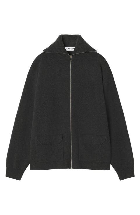 Cashmere Zip Cardigan