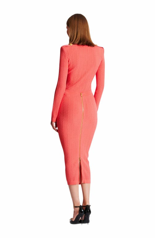 Balmain Cable-knit Midi Skirt