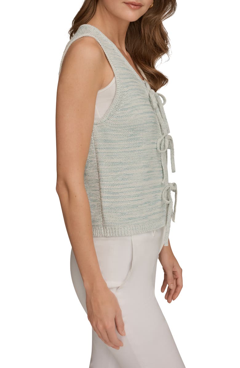 Donna Karan New York Sleeveless Space Dye Cotton Blend Vest, Alternate, color, Skylight