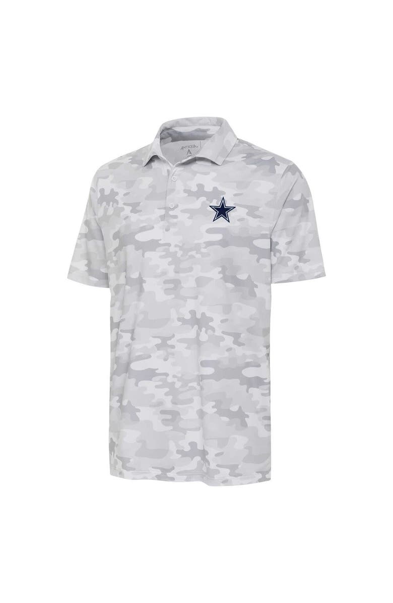 ANTIGUA Men's Antigua White Dallas Cowboys Collide Tonal Star Polo, Main, color, White