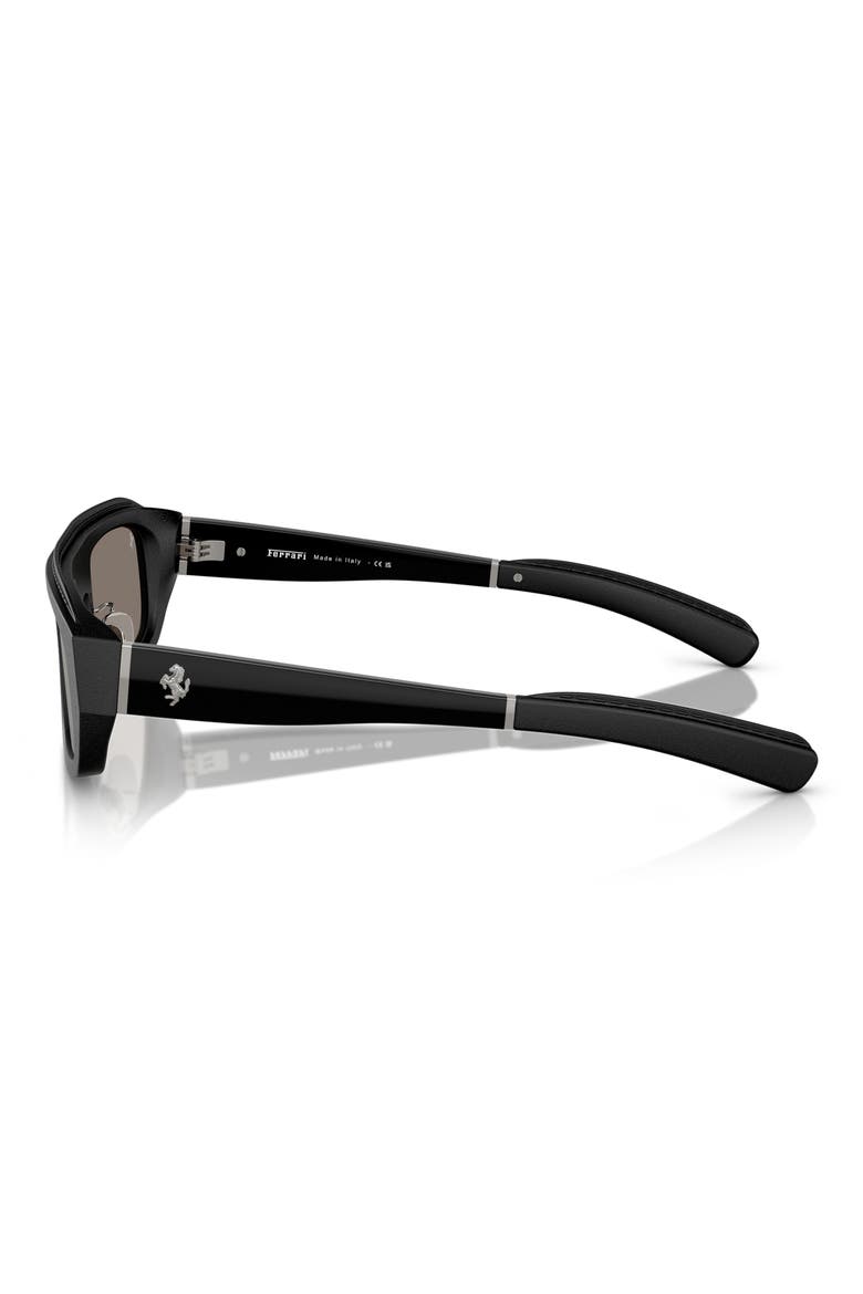52mm Pillow Sunglasses, Alternate, color, BLACK / MIRROR SILVER