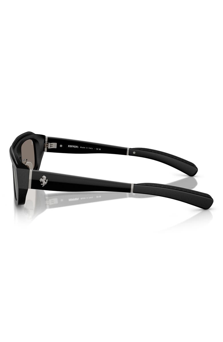 Scuderia Ferrari 52mm Pillow Sunglasses, Alternate, color, Black / Mirror Silver