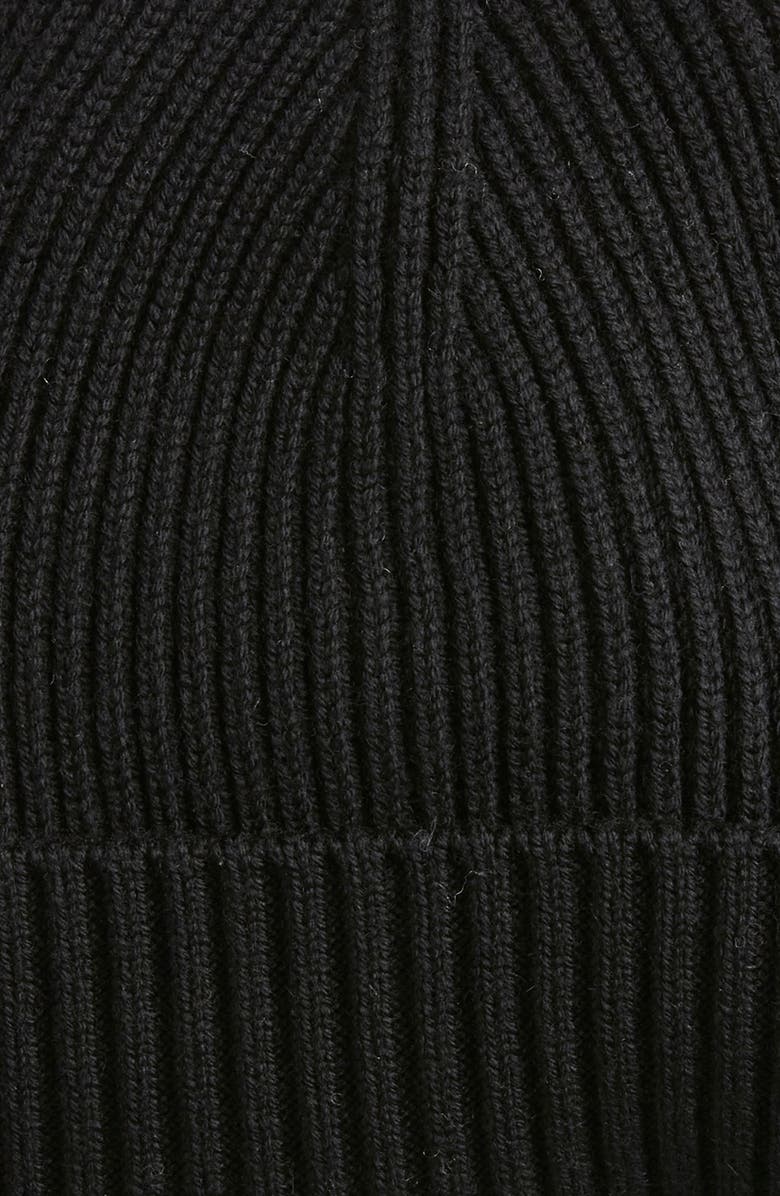 Nordstrom Merino Wool Cuff Beanie, Alternate, color, Black