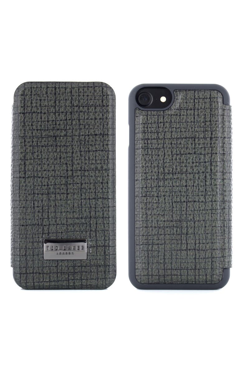 Ted Baker London iPhone 6/6s/7/8 & 6/6s/7/8 Plus Card Slot Folio Case, Main, color, 