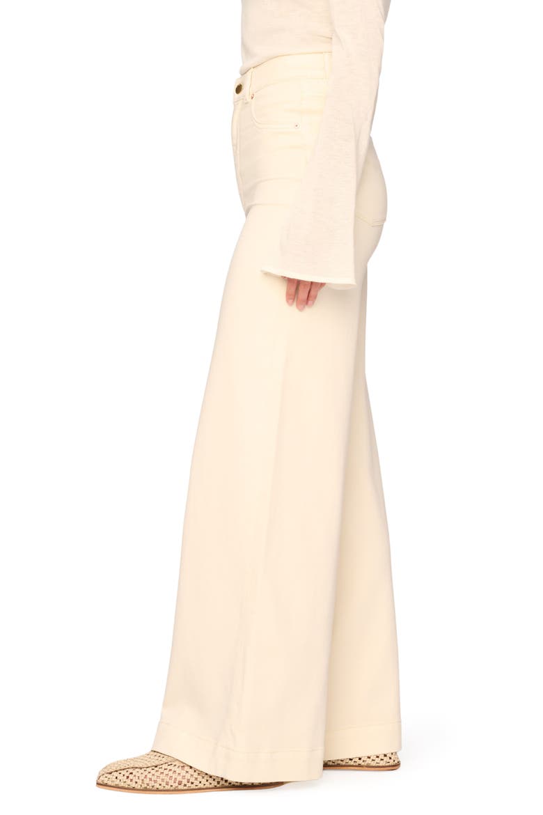 Hepburn Wide Leg Pants, Alternate, color, MANILLA KNIT DENIM