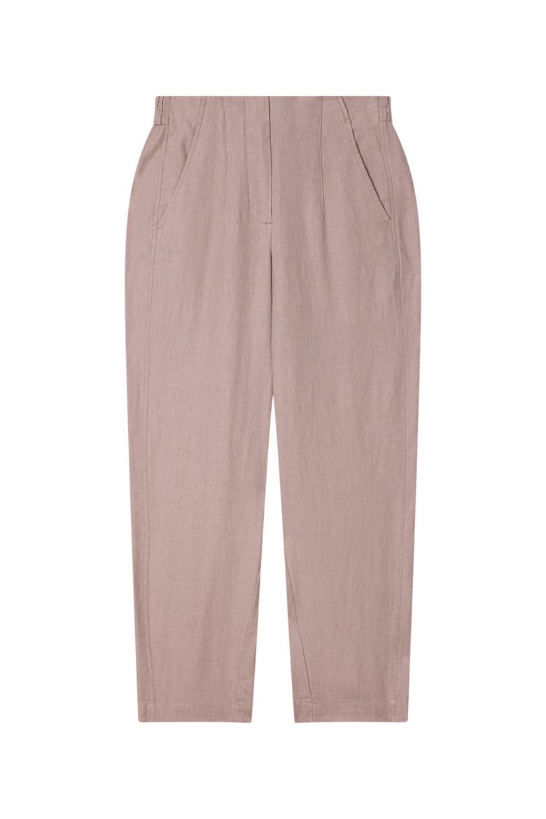 Linen Barrel Leg Trouser, Alternate, color, Dusty Pink