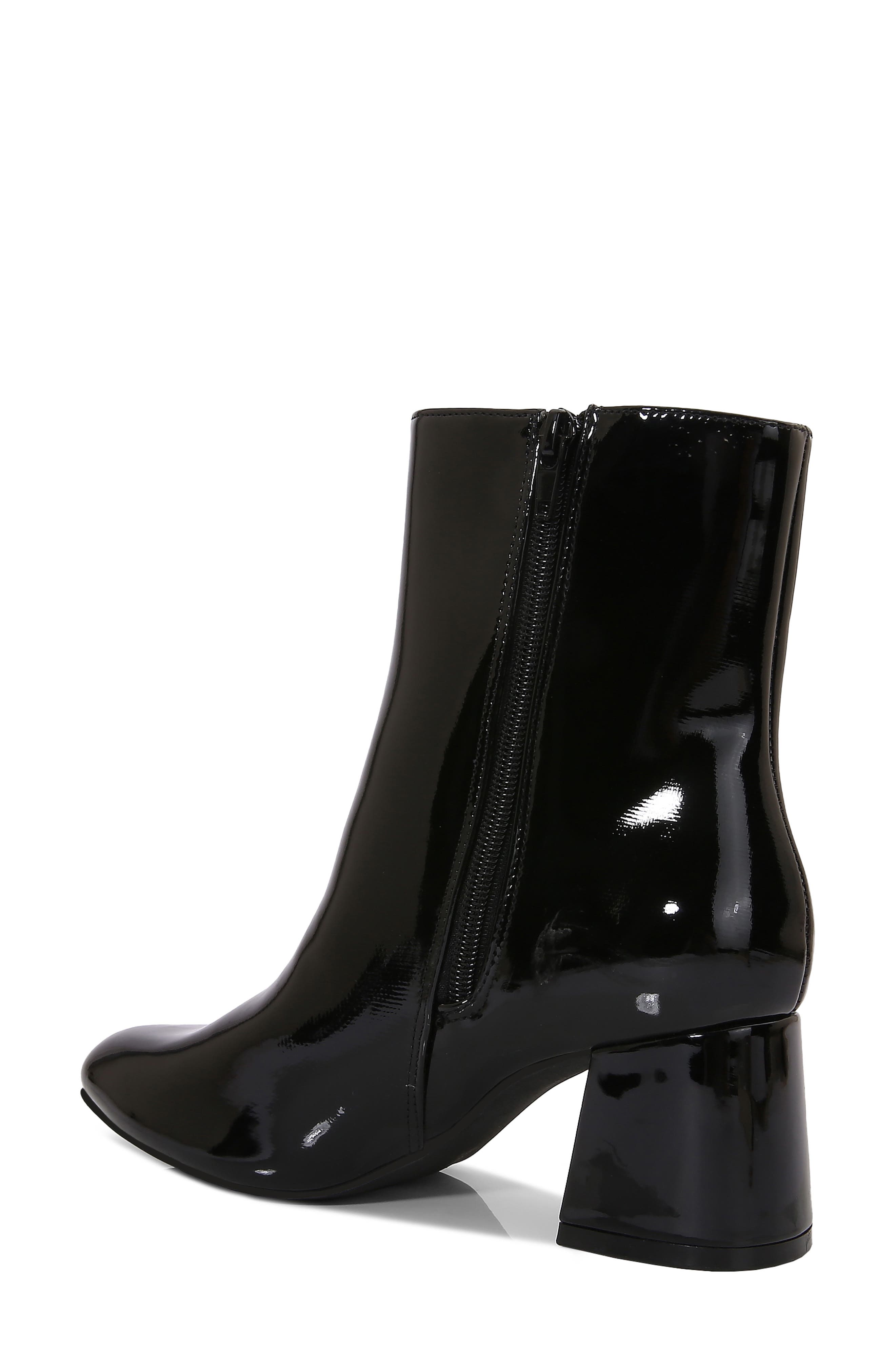 Amora Faux Leather Bootie, Alternate, color, BLACK PATENT
