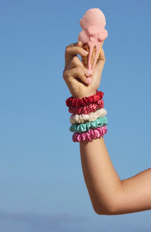 Slip Gelati Pure Silk Midi Scrunchie Set In Gelati