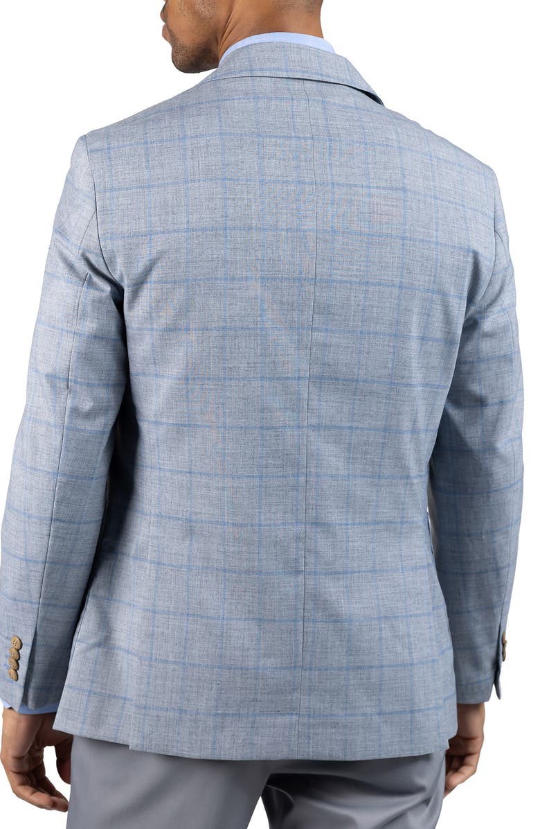 TailorByrd Mélange Yarn Dyed Windowpane Sport Coat, Alternate, color, Regent Grey