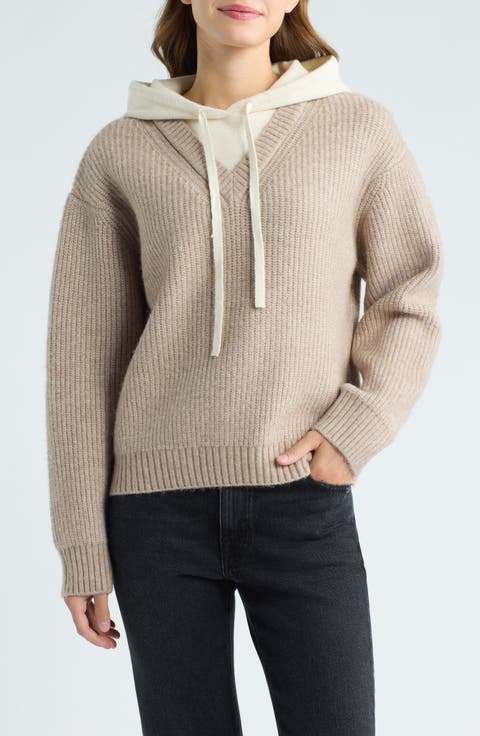Layered Sweater Hoodie