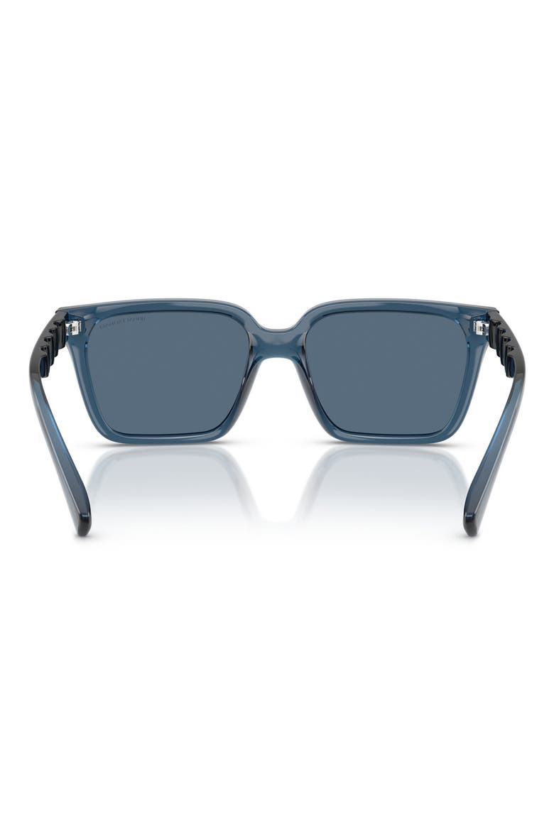 56mm Square Sunglasses, Alternate, color, SHINY BLUE / DARK BLUE