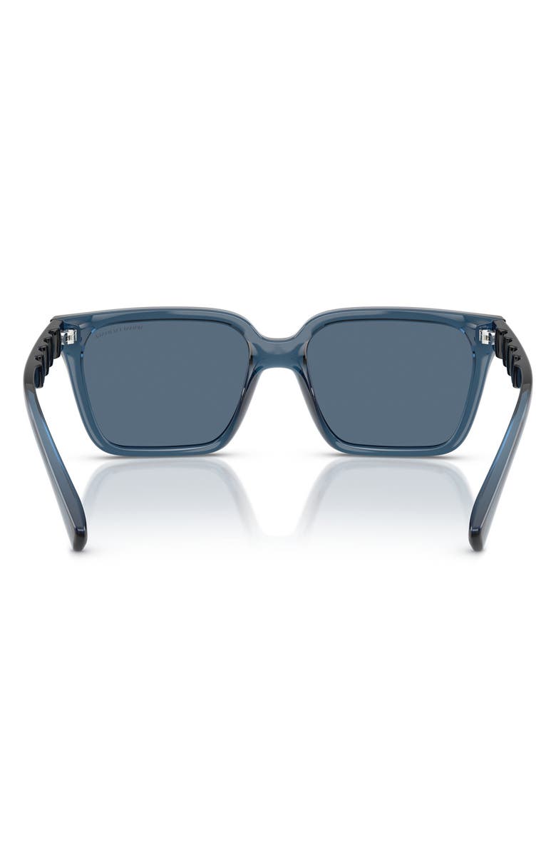 AX Armani Exchange 56mm Square Sunglasses, Alternate, color, Shiny Blue / Dark Blue