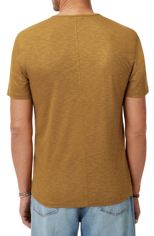 John Varvatos Biello Slim Fit Henley Top In Brown