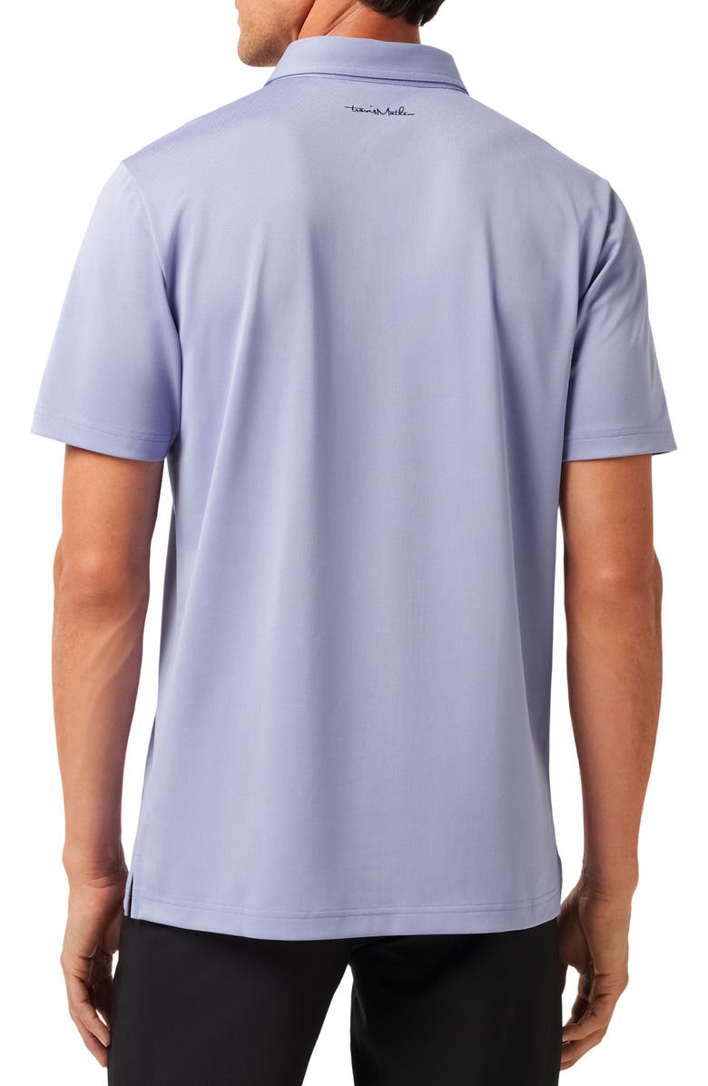 TravisMathew Good Good Chest Stripe Polo, Alternate, color, Heather Violet Storm
