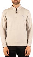 TailorByrd Melange Twill Quarter Zip Pullover
