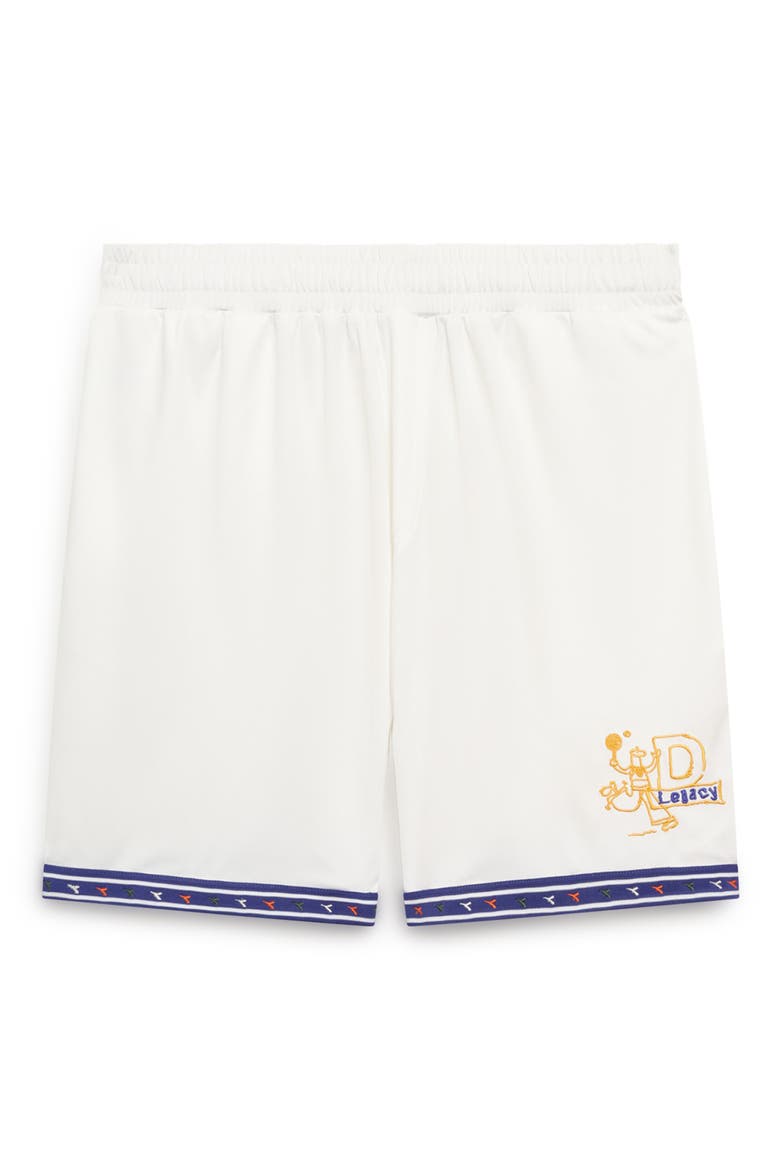 Legacy Embroidered Piqué Soccer Shorts, Alternate, color, OPTICAL WHITE