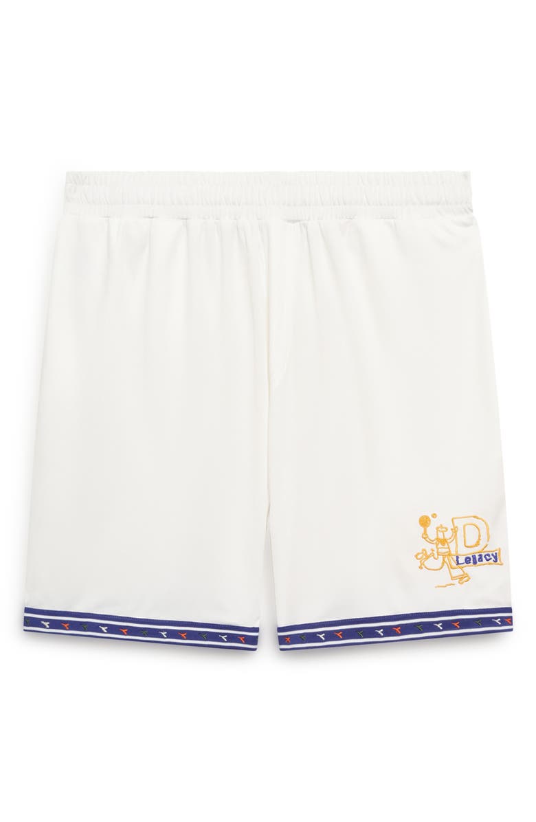 Diadora Legacy Embroidered Piqué Soccer Shorts, Alternate, color, Optical White