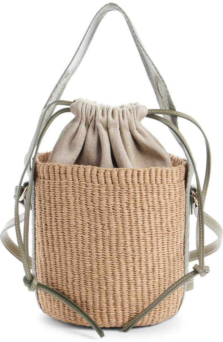 Chloé Small Woody Basket Bucket Bag, Main, color, Aloe Green