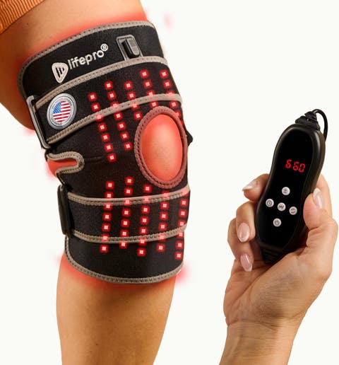 Biorecover Knee Massager with Heat & Red Light Therapy for Knee Brace  Infrared Therapy Device