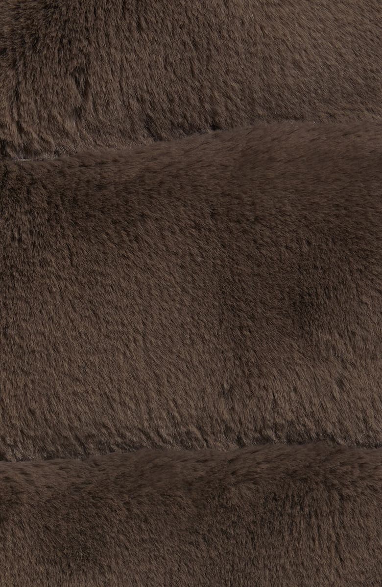 Via Spiga Grooved Faux Fur Hooded Vest, Alternate, color,