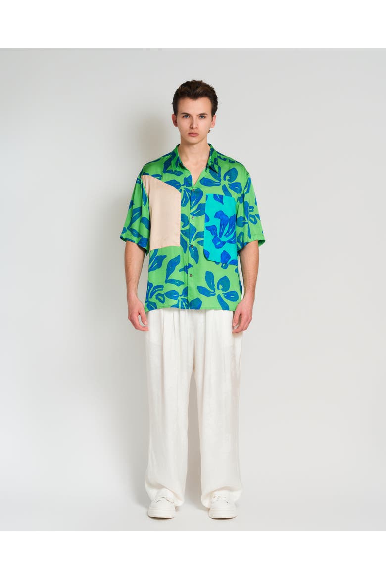 "Beach Blossom" Wide-Leg Pants, Main, color, White