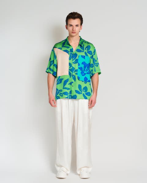 "Tropical Bliss" Patchwork Oversized Hawaii Shirt