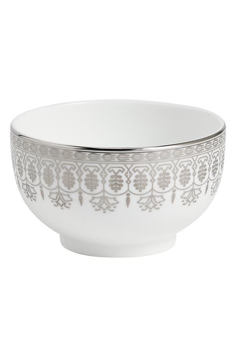Silver Tonquin Bone China Bowl